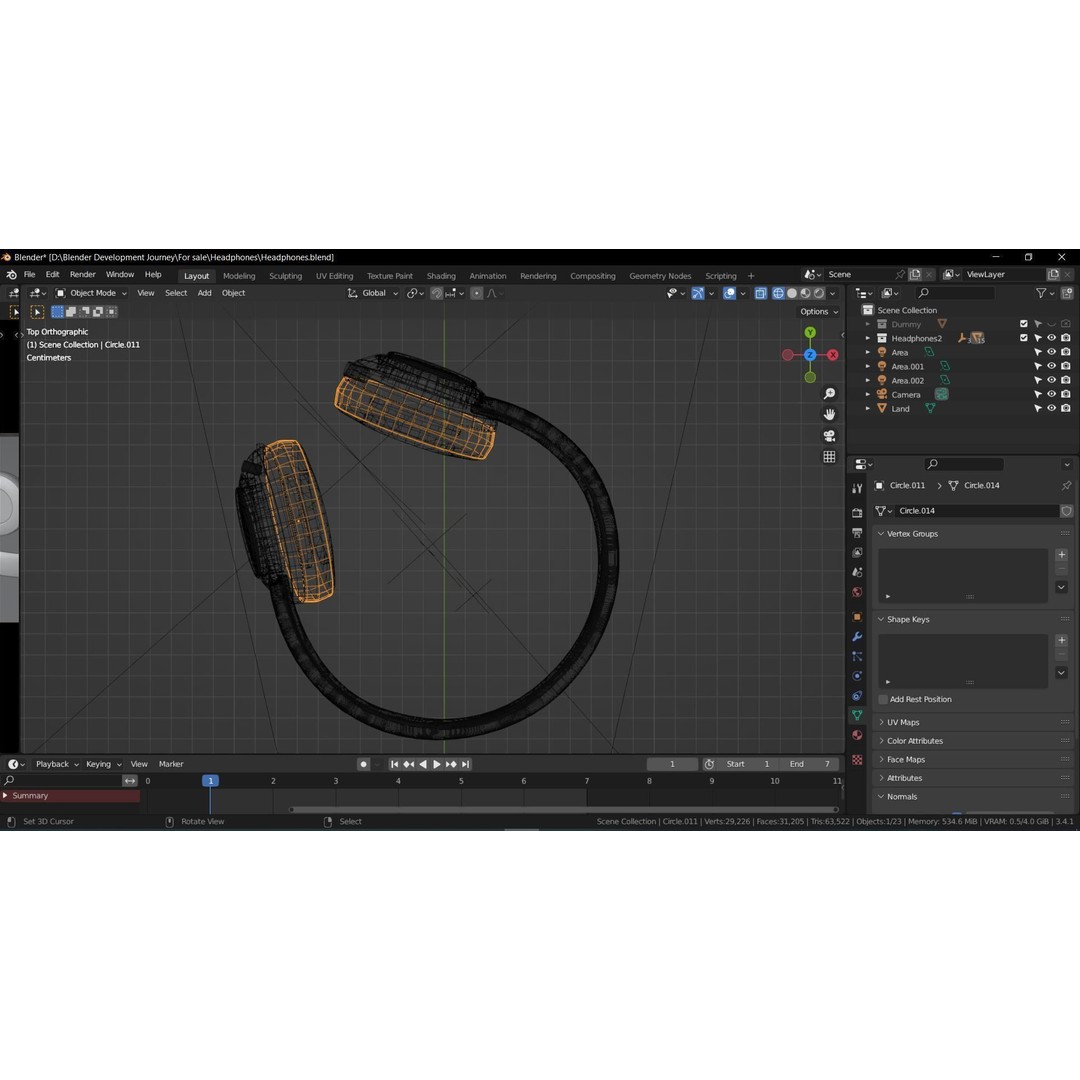 Beats Headphones 3D Model – High Poly Audio Device, FBX, OBJ, Blender - View 12