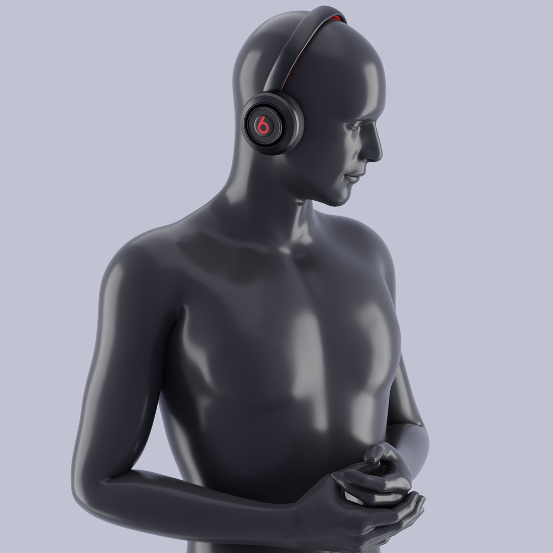 Beats Headphones 3D Model – High Poly Audio Device, FBX, OBJ, Blender - View 6