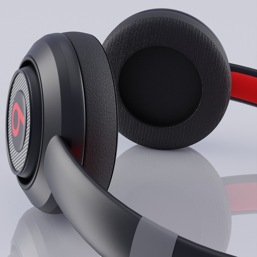 Beats Headphones 3D Model – High Poly Audio Device, FBX, OBJ, Blender - View 8