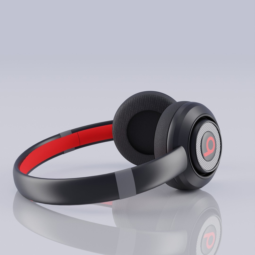 Beats Headphones 3D Model – High Poly Audio Device, FBX, OBJ, Blender - View 9