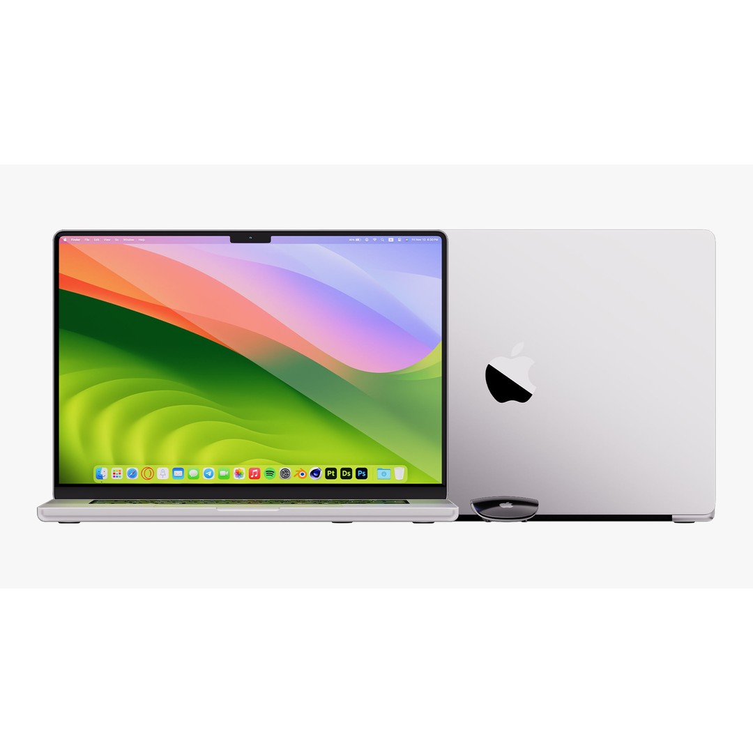 Apple MacBook Pro 16 ft 2023 3D Model – High Poly PBR Asset, FBX & OBJ - View 11