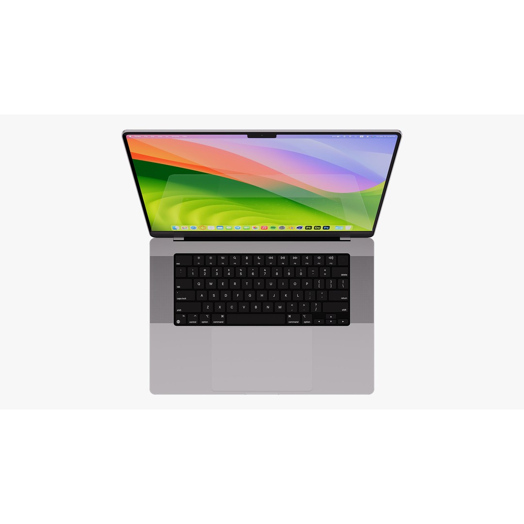 Apple MacBook Pro 16 ft 2023 3D Model – High Poly PBR Asset, FBX & OBJ - View 21