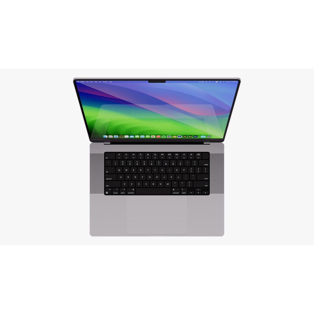 Apple MacBook Pro 16 ft 2023 3D Model – High Poly PBR Asset, FBX & OBJ - View 22