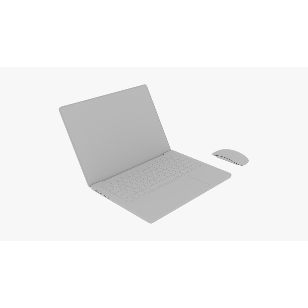 Apple MacBook Pro 16 ft 2023 3D Model – High Poly PBR Asset, FBX & OBJ - View 35