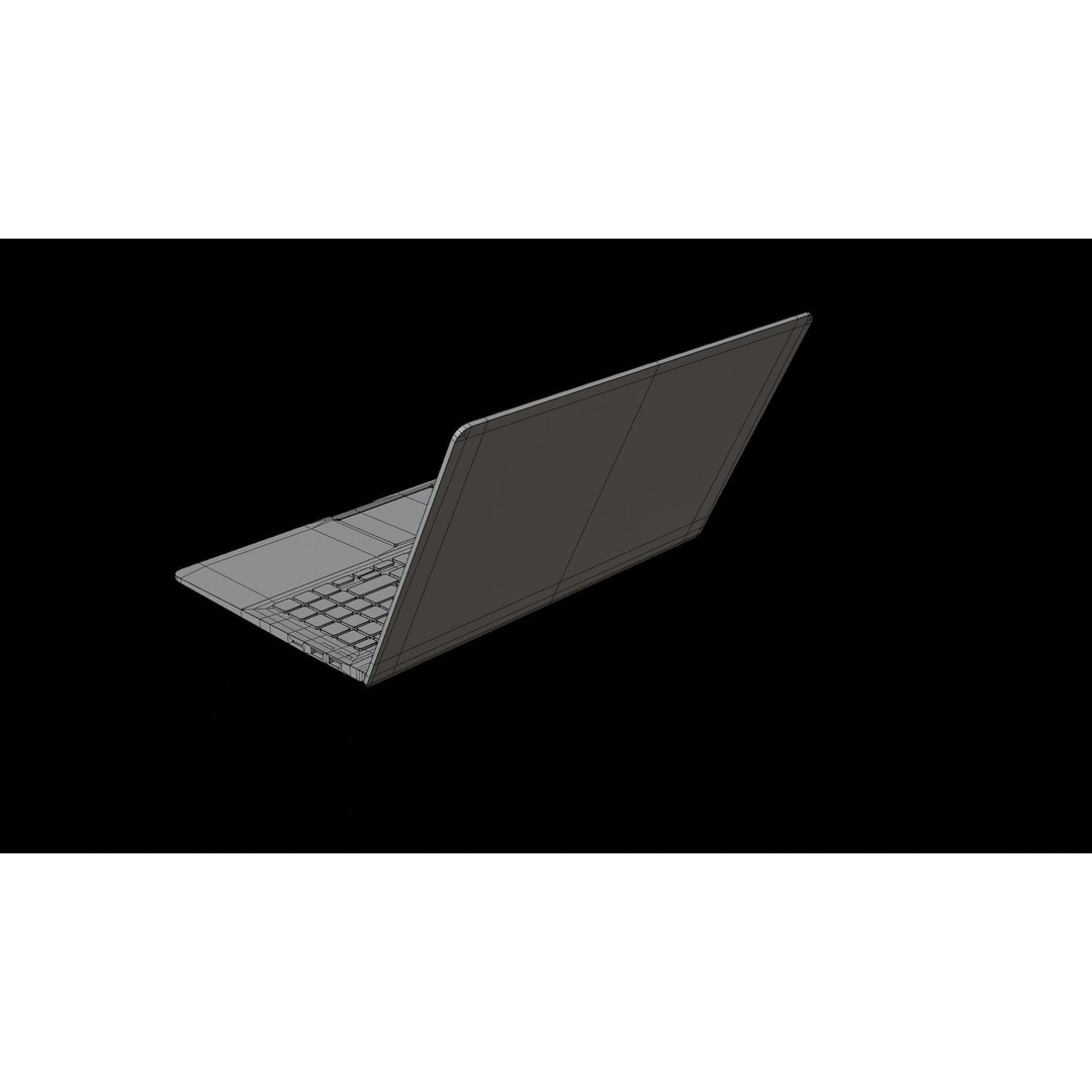 Notebook Laptop 3D Model – Low Poly PBR Asset, FBX & OBJ Formats - View 17