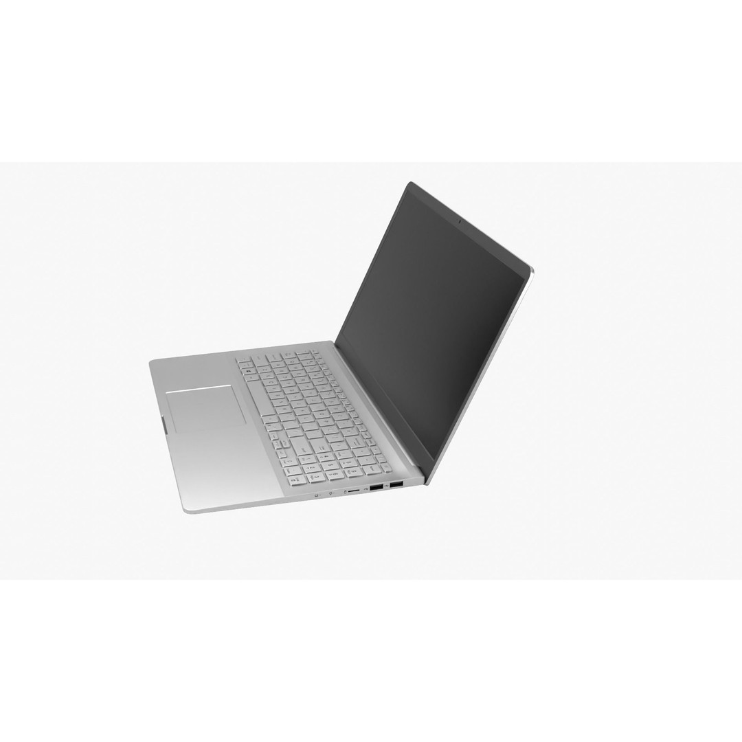 Notebook Laptop 3D Model – Low Poly PBR Asset, FBX & OBJ Formats - View 4