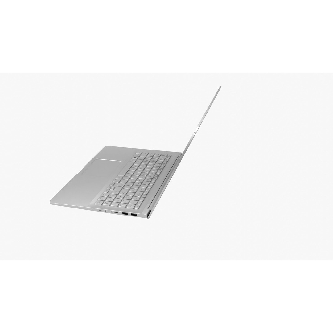 Notebook Laptop 3D Model – Low Poly PBR Asset, FBX & OBJ Formats - View 5