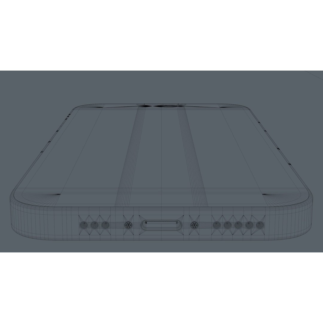 iPhone 15 Pro 3D Model – Realistic High Poly Asset, FBX, OBJ - View 12