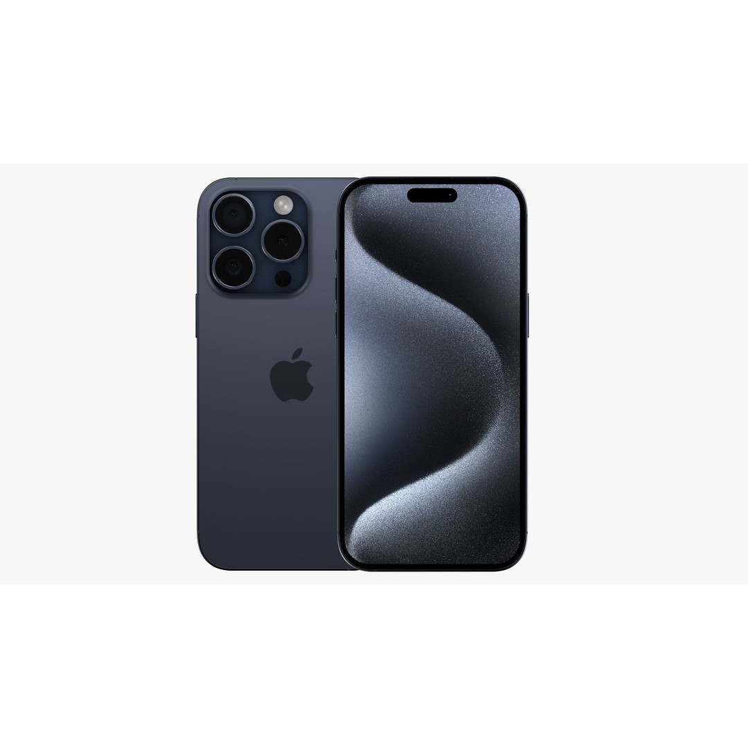 iPhone 15 Pro 3D Model – Realistic High Poly Asset, FBX, OBJ - View 3