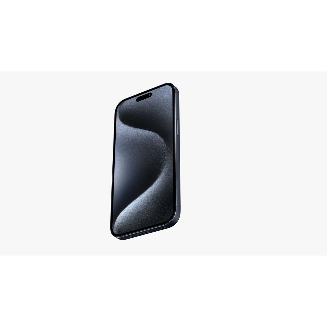 iPhone 15 Pro 3D Model – Realistic High Poly Asset, FBX, OBJ - View 4