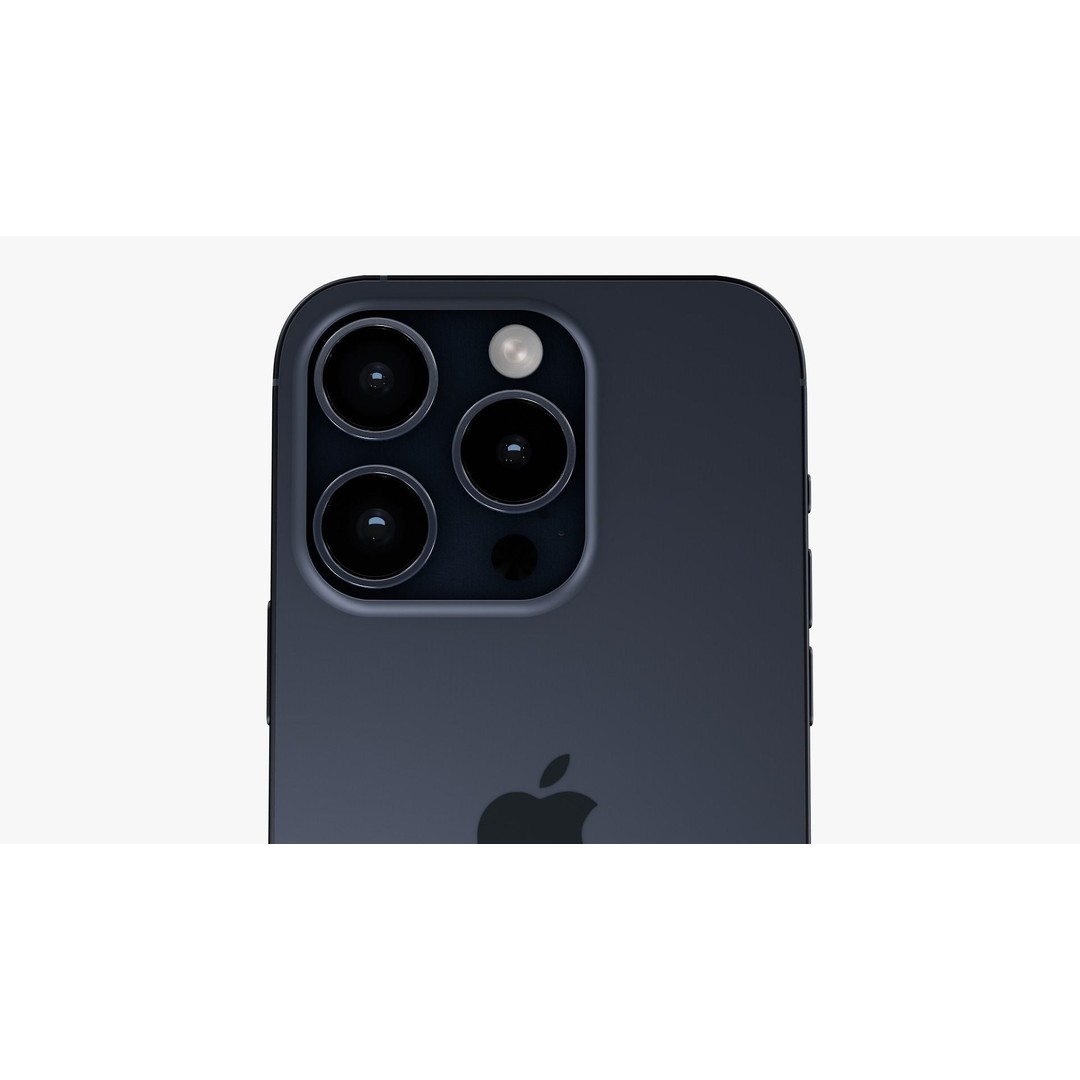 iPhone 15 Pro 3D Model – Realistic High Poly Asset, FBX, OBJ - View 8