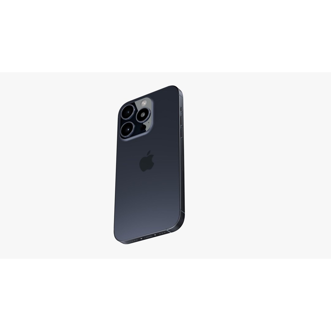 iPhone 15 Pro 3D Model – Realistic High Poly Asset, FBX, OBJ - View 9