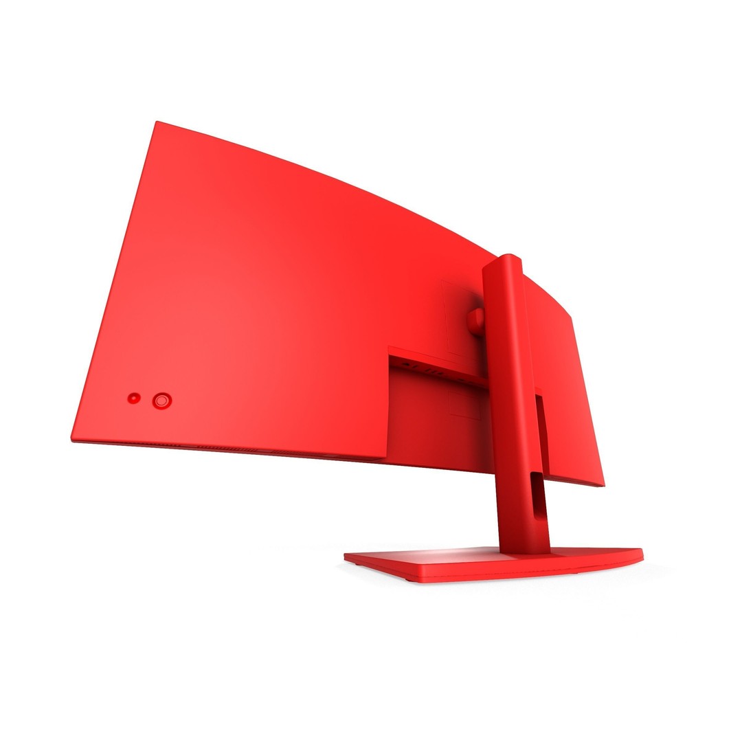 DELL U4021QW Curved Monitor 3D Model – Low Poly Game Asset, PBR Textures - View 14