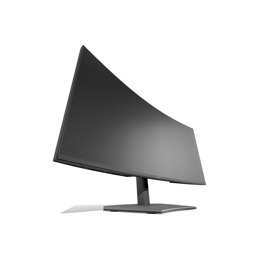 DELL U4021QW Curved Monitor 3D Model – Low Poly Game Asset, PBR Textures - View 3