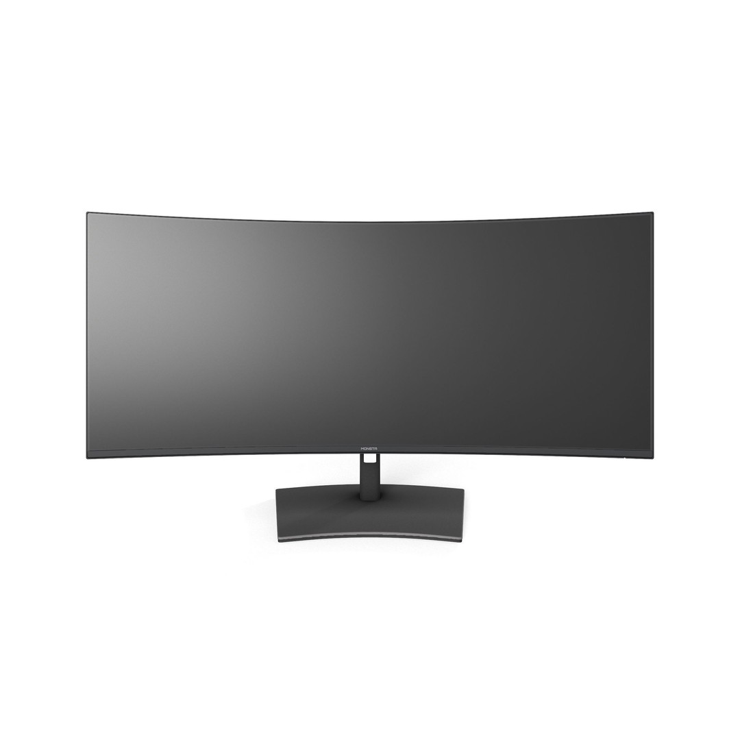DELL U4021QW Curved Monitor 3D Model – Low Poly Game Asset, PBR Textures - View 6