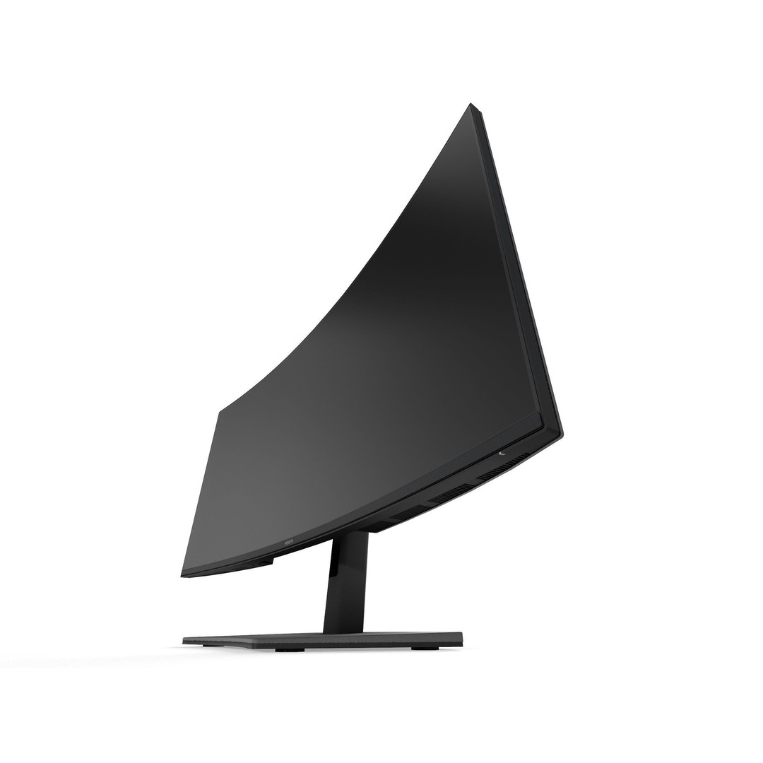DELL U4021QW Curved Monitor 3D Model – Low Poly Game Asset, PBR Textures - View 8