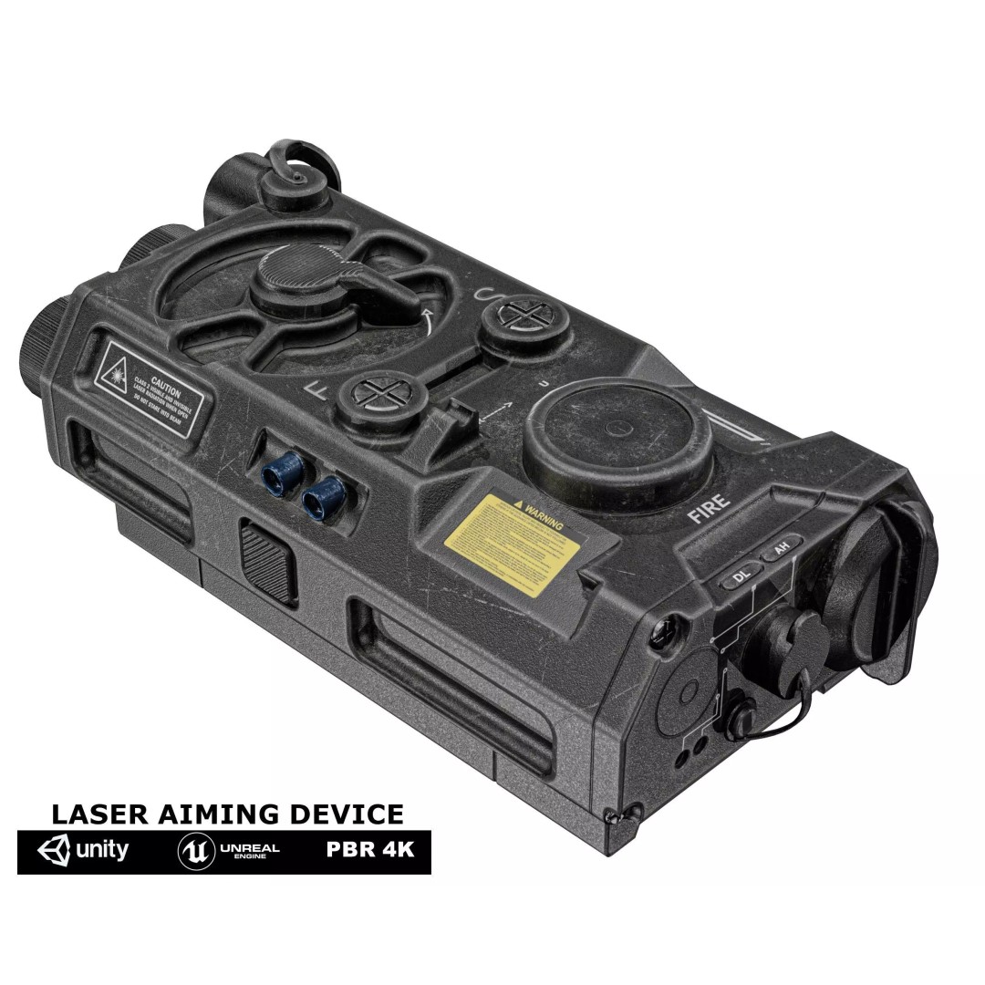 Laser Aiming Device 3D Model – Low Poly PBR Game Asset, FBX - View 14