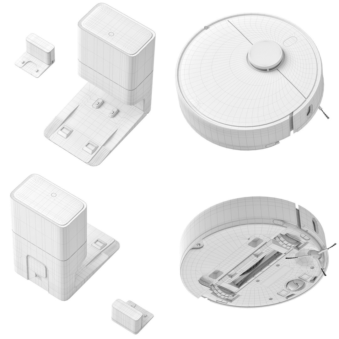 Mi Robot Vacuum-Mop 2 Ultra 3D Model – High Poly PBR Asset, FBX, OBJ - View 8