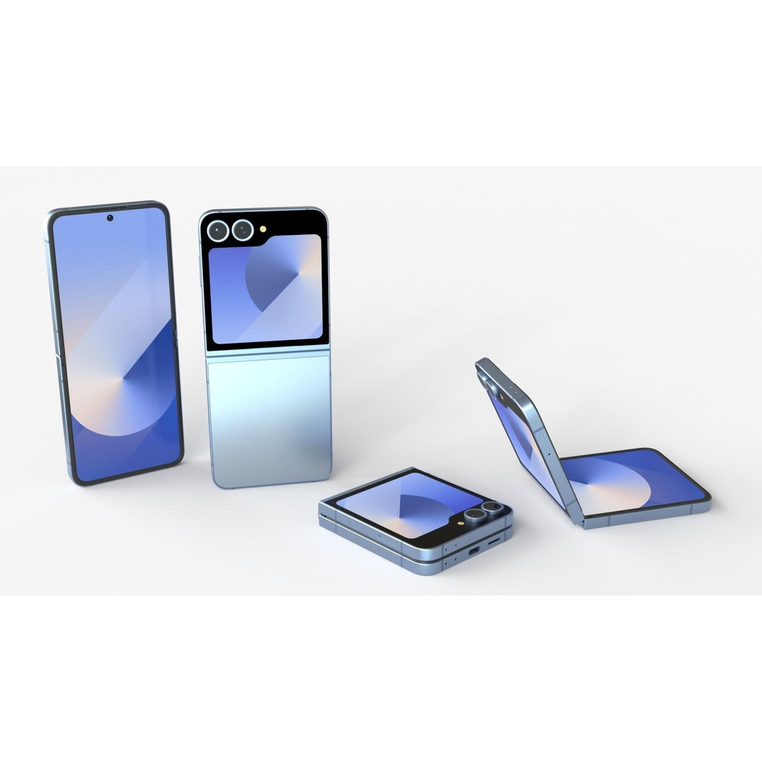 Samsung Galaxy Z Flip 6 3D Model – Rigged PBR Asset, FBX & OBJ - View 3