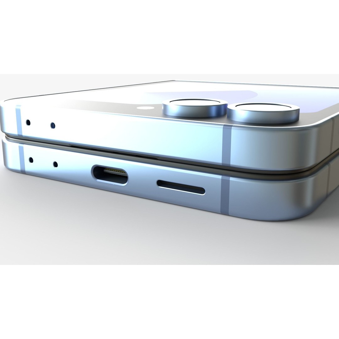 Samsung Galaxy Z Flip 6 3D Model – Rigged PBR Asset, FBX & OBJ - View 6