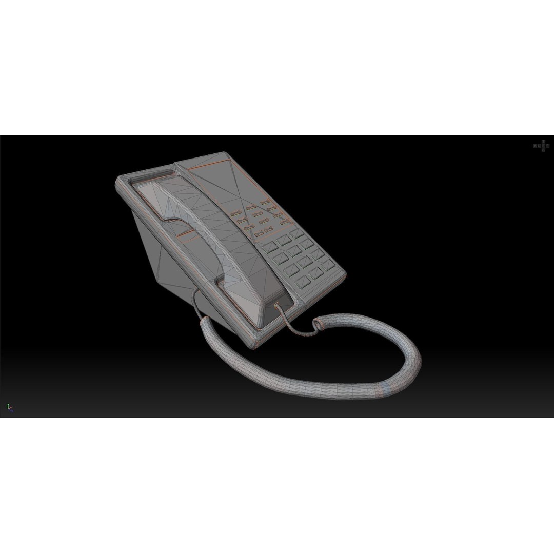 Office Telephone 3D Model – Low Poly Game-Ready Asset, PBR Textures - View 19