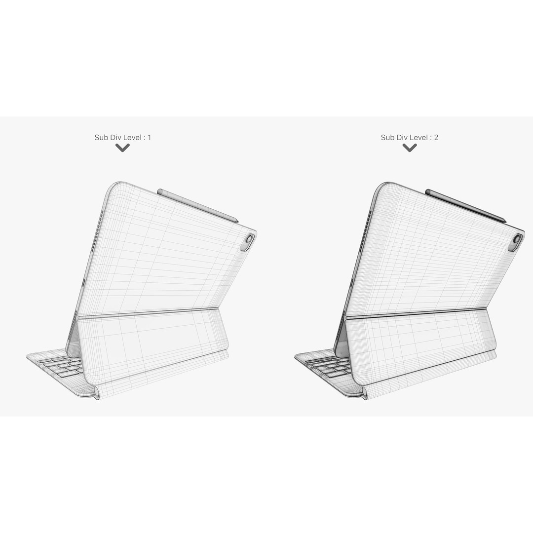 Apple iPad Air 13 in 3D Model – Detailed PBR Asset with Magic Keyboard