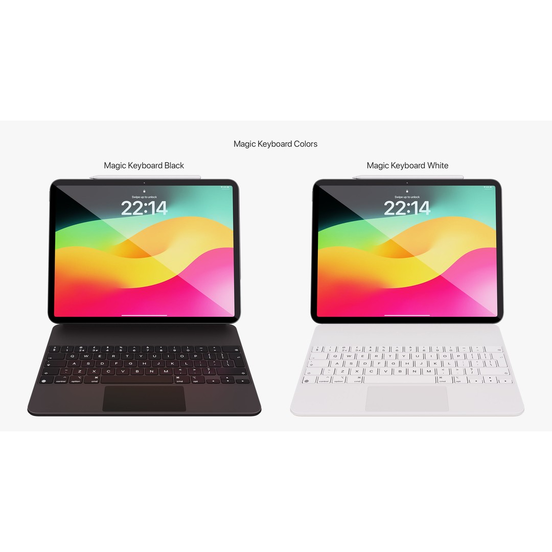 Apple iPad Air 13 in 3D Model – Detailed PBR Asset with Magic Keyboard - View 8