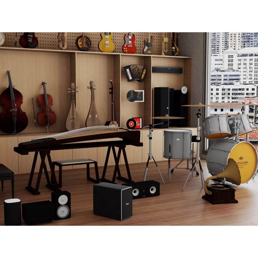 Music Studio Interior 3D Model – Low Poly PBR Asset for Animation - View 12
