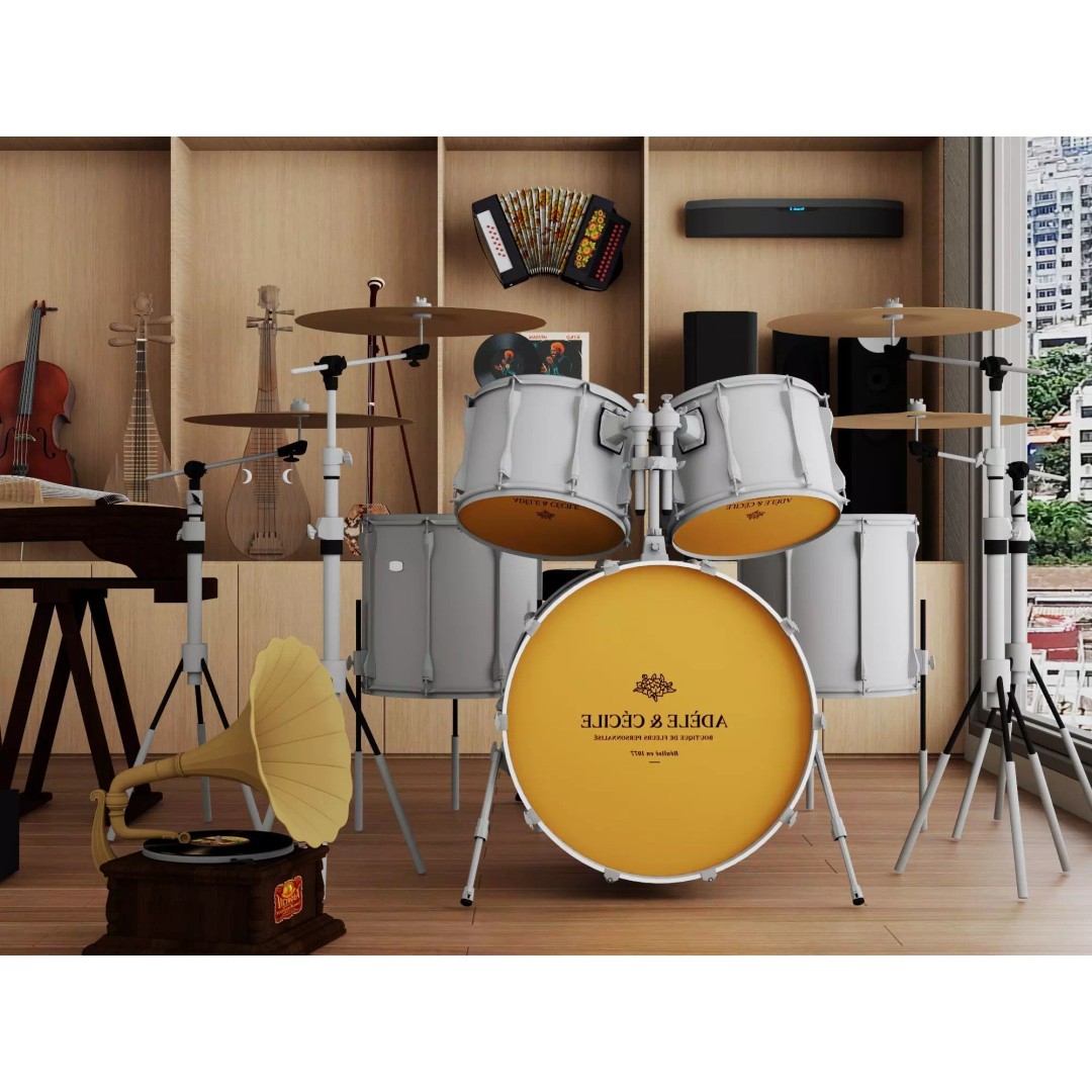 Music Studio Interior 3D Model – Low Poly PBR Asset for Animation - View 4