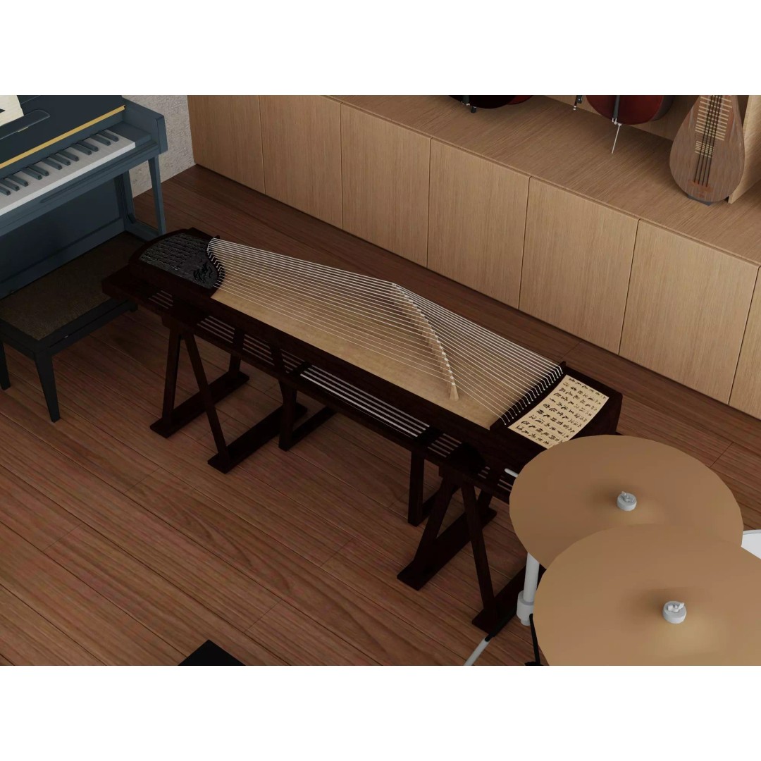 Music Studio Interior 3D Model – Low Poly PBR Asset for Animation - View 9