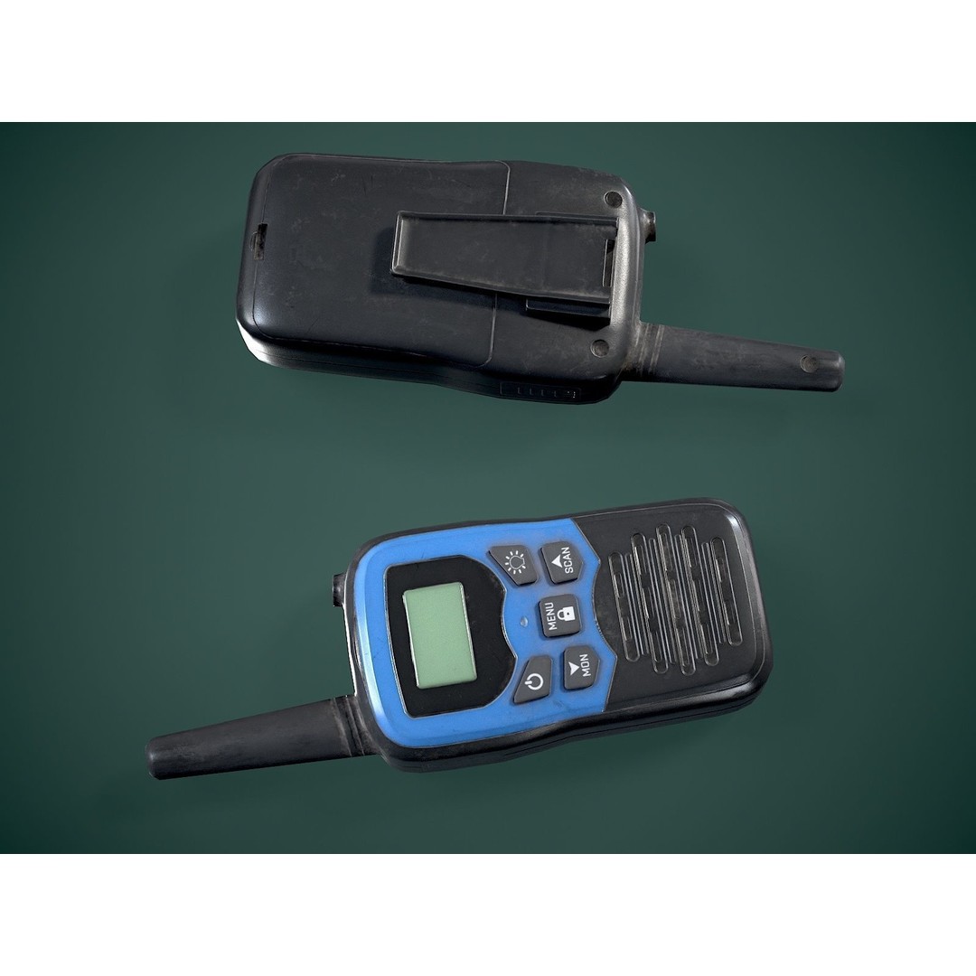 Radio Walkie-Talkie 3D Model – Low-Poly Game Asset, FBX - View 12