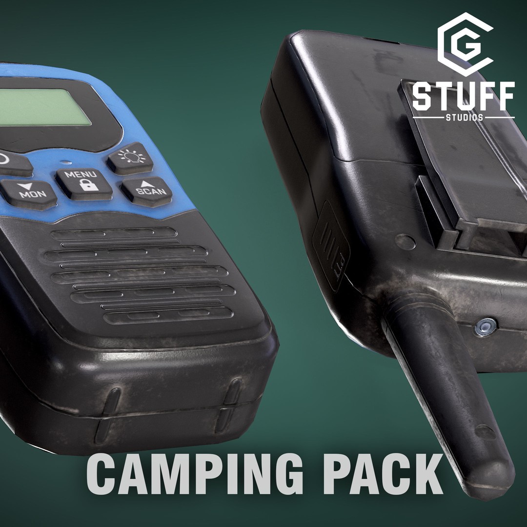 Radio Walkie-Talkie 3D Model – Low-Poly Game Asset, FBX - View 3