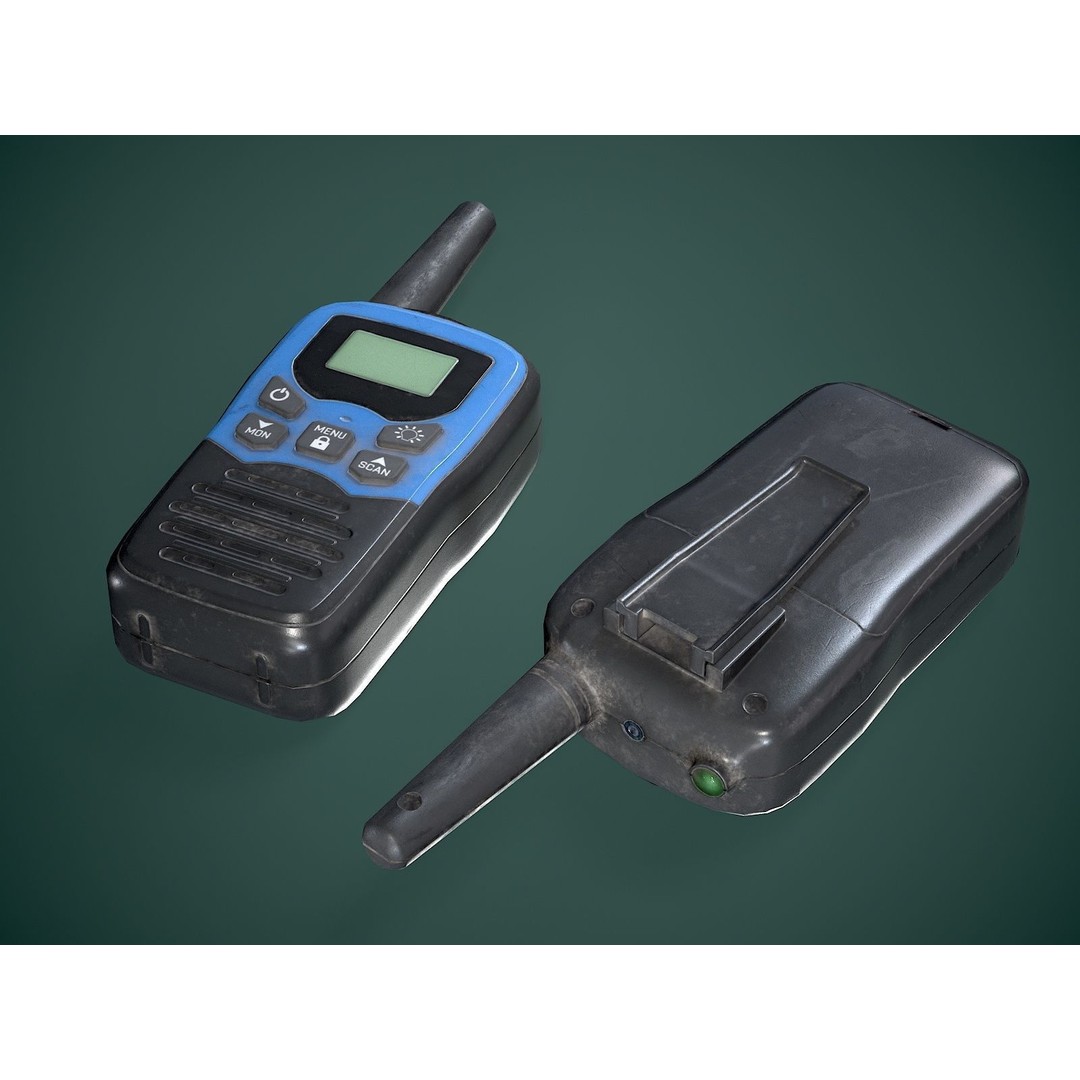 Radio Walkie-Talkie 3D Model – Low-Poly Game Asset, FBX - View 4