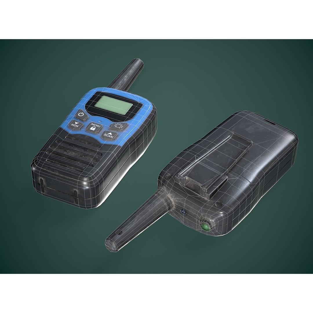 Radio Walkie-Talkie 3D Model – Low-Poly Game Asset, FBX - View 5