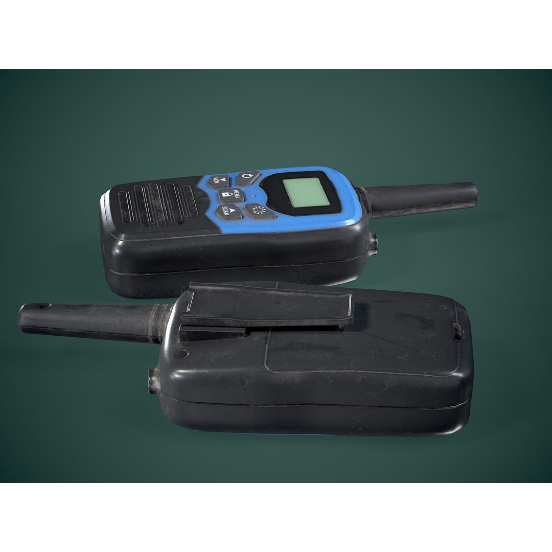 Radio Walkie-Talkie 3D Model – Low-Poly Game Asset, FBX - View 6