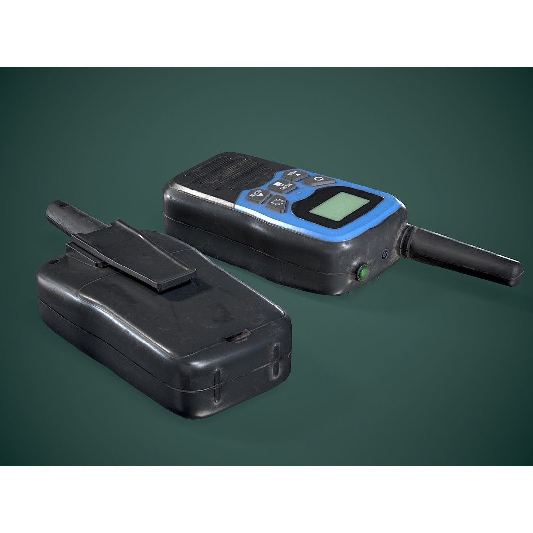 Radio Walkie-Talkie 3D Model – Low-Poly Game Asset, FBX - View 8