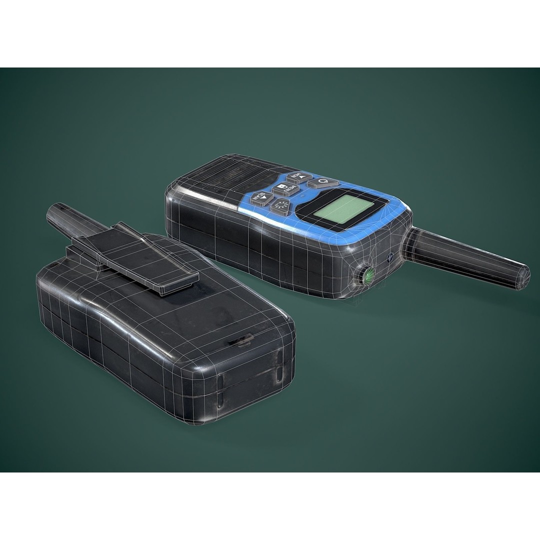 Radio Walkie-Talkie 3D Model – Low-Poly Game Asset, FBX - View 9