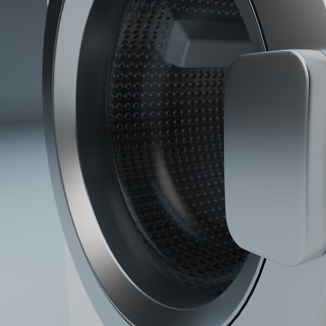 Washing Machine 3D Model – Low Poly Realistic Design, FBX - View 11