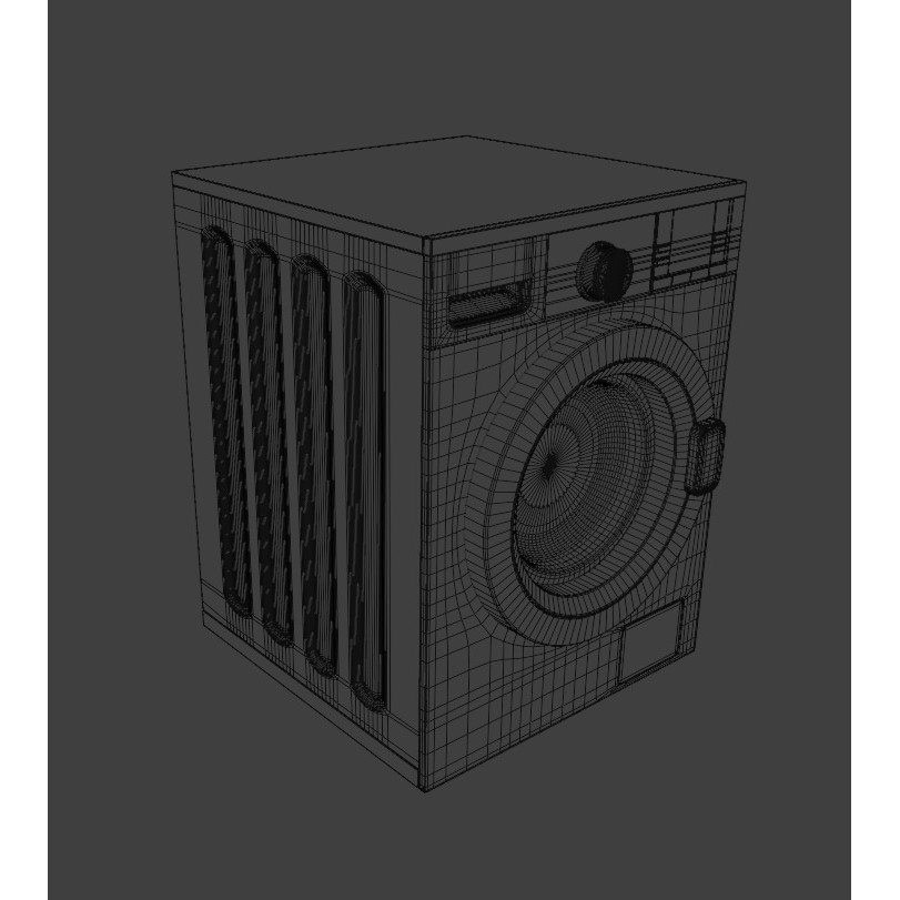 Washing Machine 3D Model – Low Poly Realistic Design, FBX - View 17