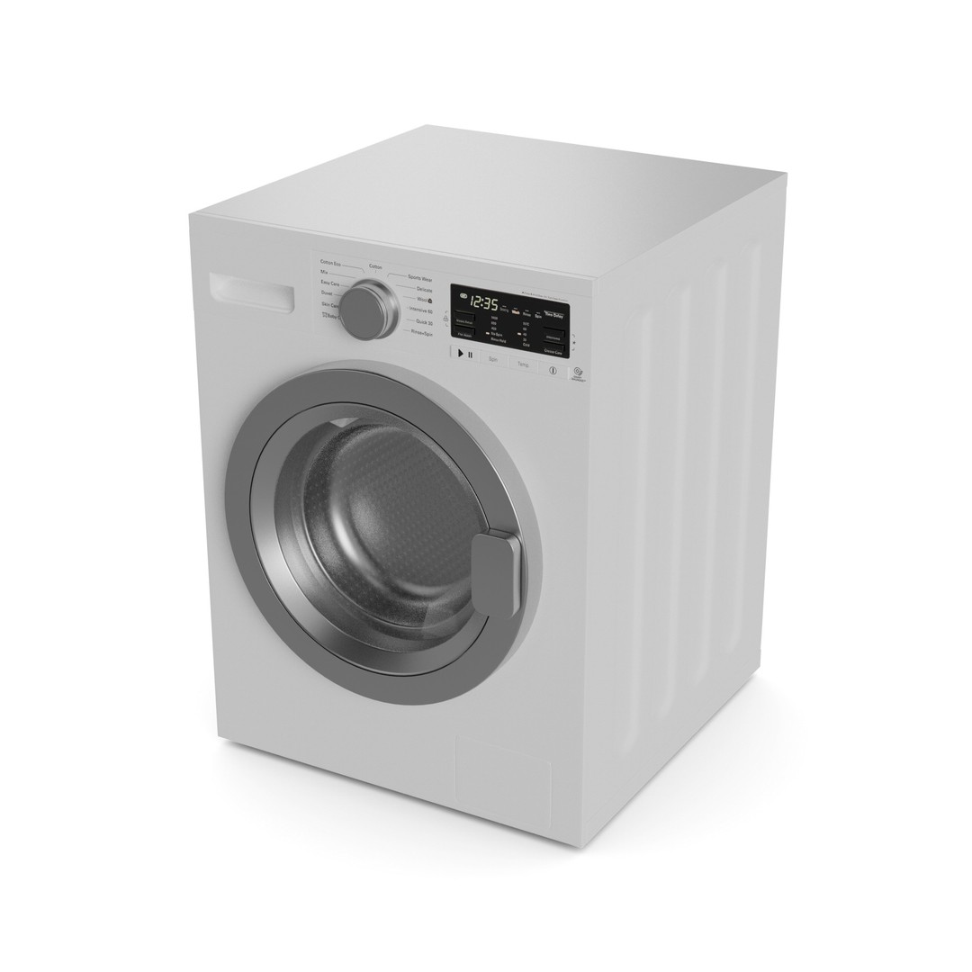 Washing Machine 3D Model – Low Poly Realistic Design, FBX - View 19