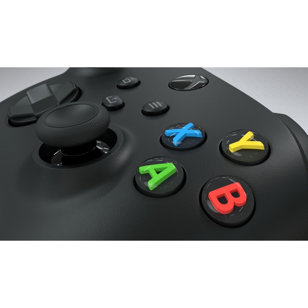 Xbox Series X Carbon Black Controller 3D Model – High Poly Game Asset, FBX - View 10