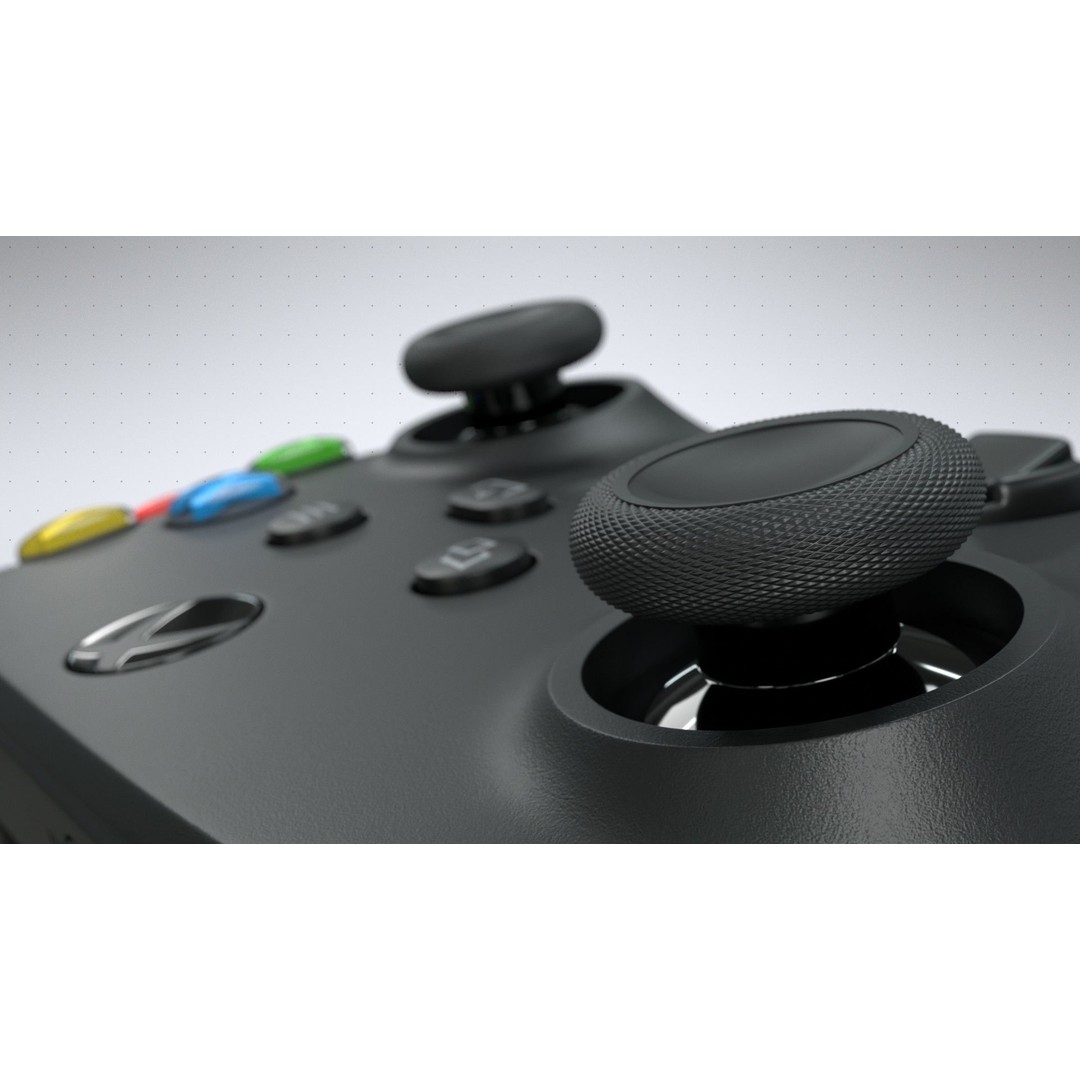 Xbox Series X Carbon Black Controller 3D Model – High Poly Game Asset, FBX - View 12