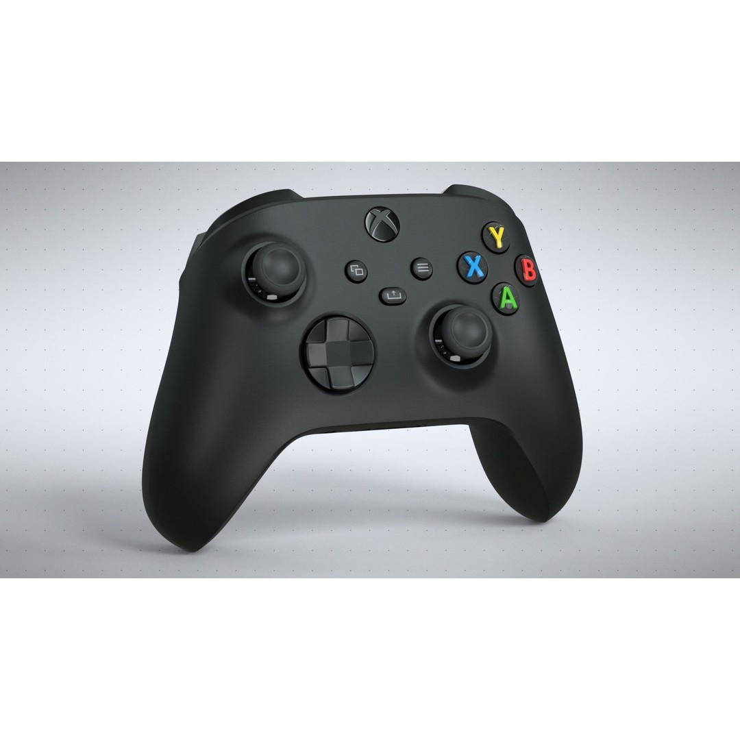 Xbox Series X Carbon Black Controller 3D Model – High Poly Game Asset, FBX - View 13