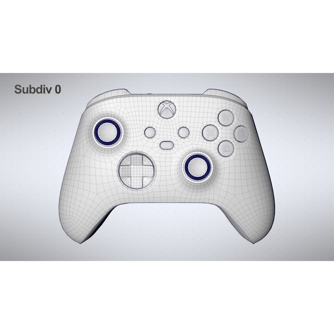 Xbox Series X Carbon Black Controller 3D Model – High Poly Game Asset, FBX - View 15