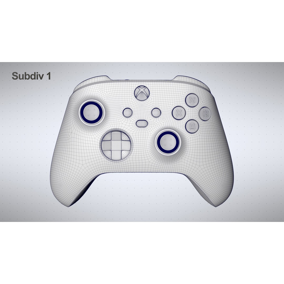 Xbox Series X Carbon Black Controller 3D Model – High Poly Game Asset, FBX - View 16