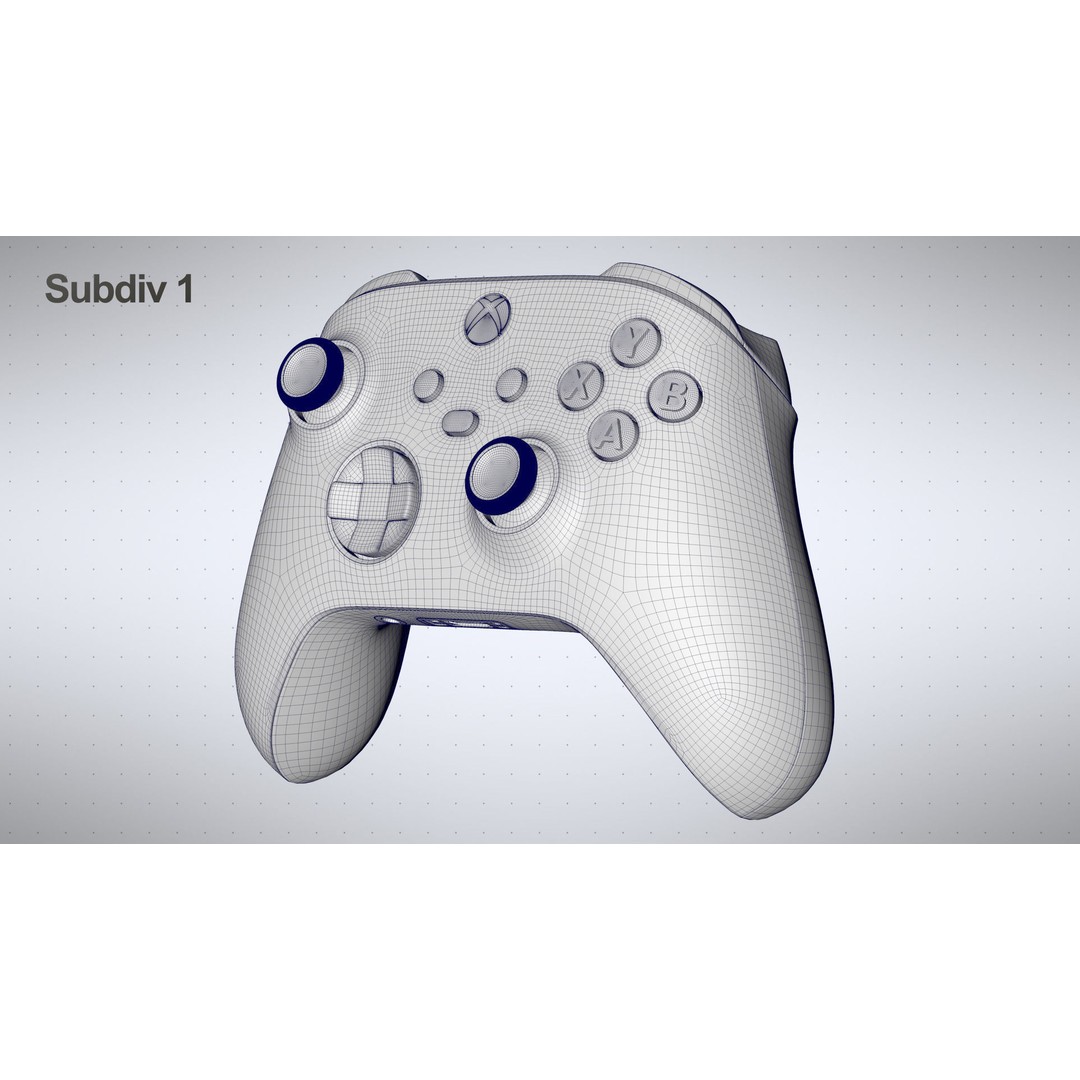 Xbox Series X Carbon Black Controller 3D Model – High Poly Game Asset, FBX - View 18