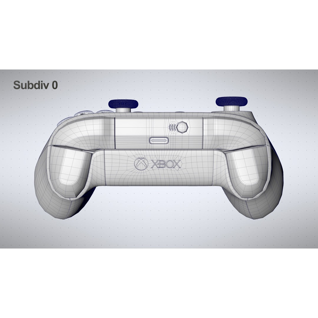 Xbox Series X Carbon Black Controller 3D Model – High Poly Game Asset, FBX - View 21