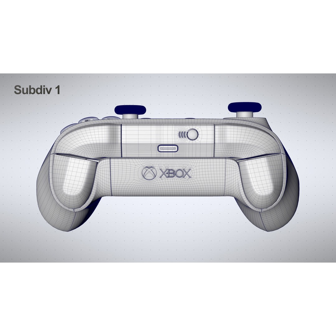 Xbox Series X Carbon Black Controller 3D Model – High Poly Game Asset, FBX - View 22