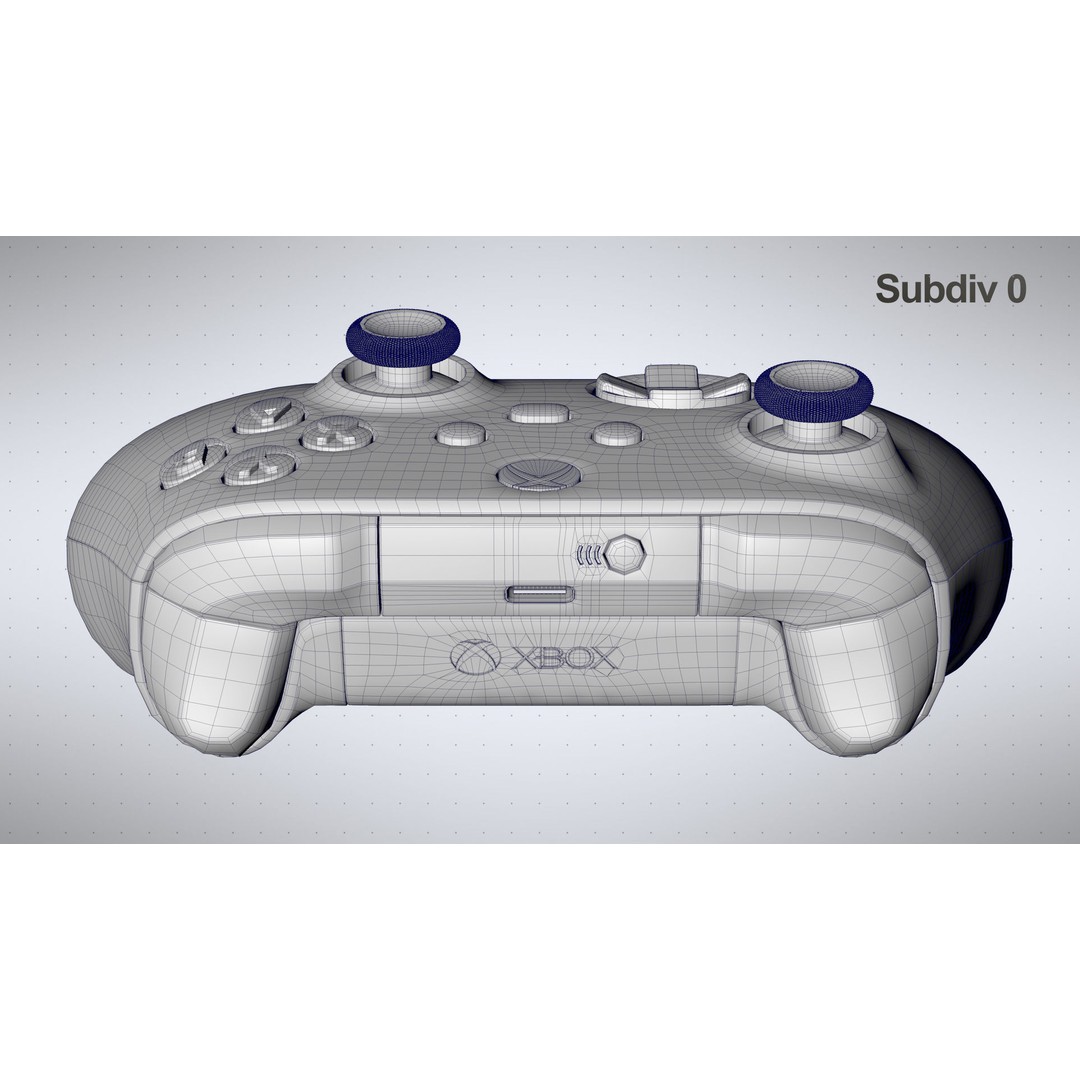 Xbox Series X Carbon Black Controller 3D Model – High Poly Game Asset, FBX - View 25