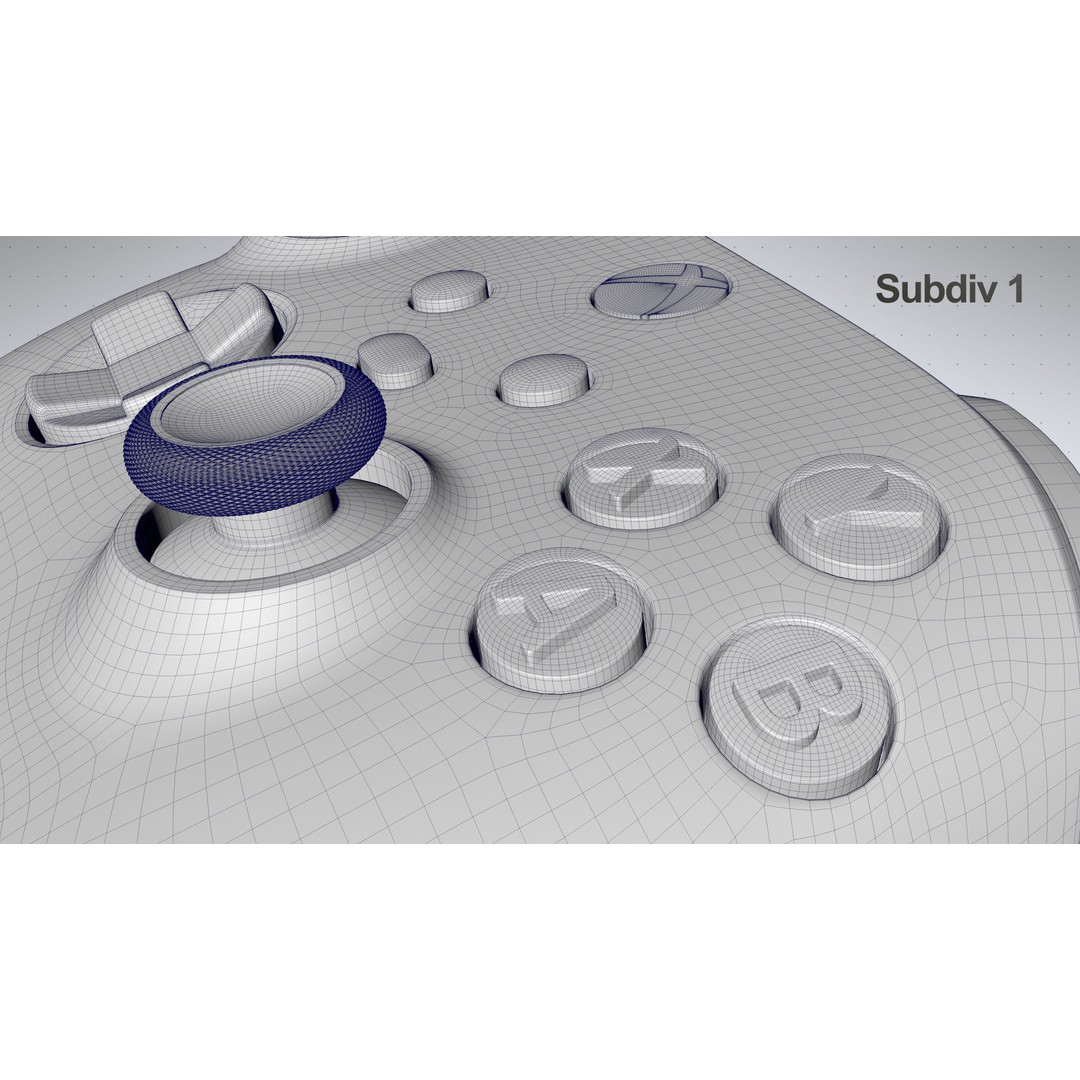 Xbox Series X Carbon Black Controller 3D Model – High Poly Game Asset, FBX - View 30